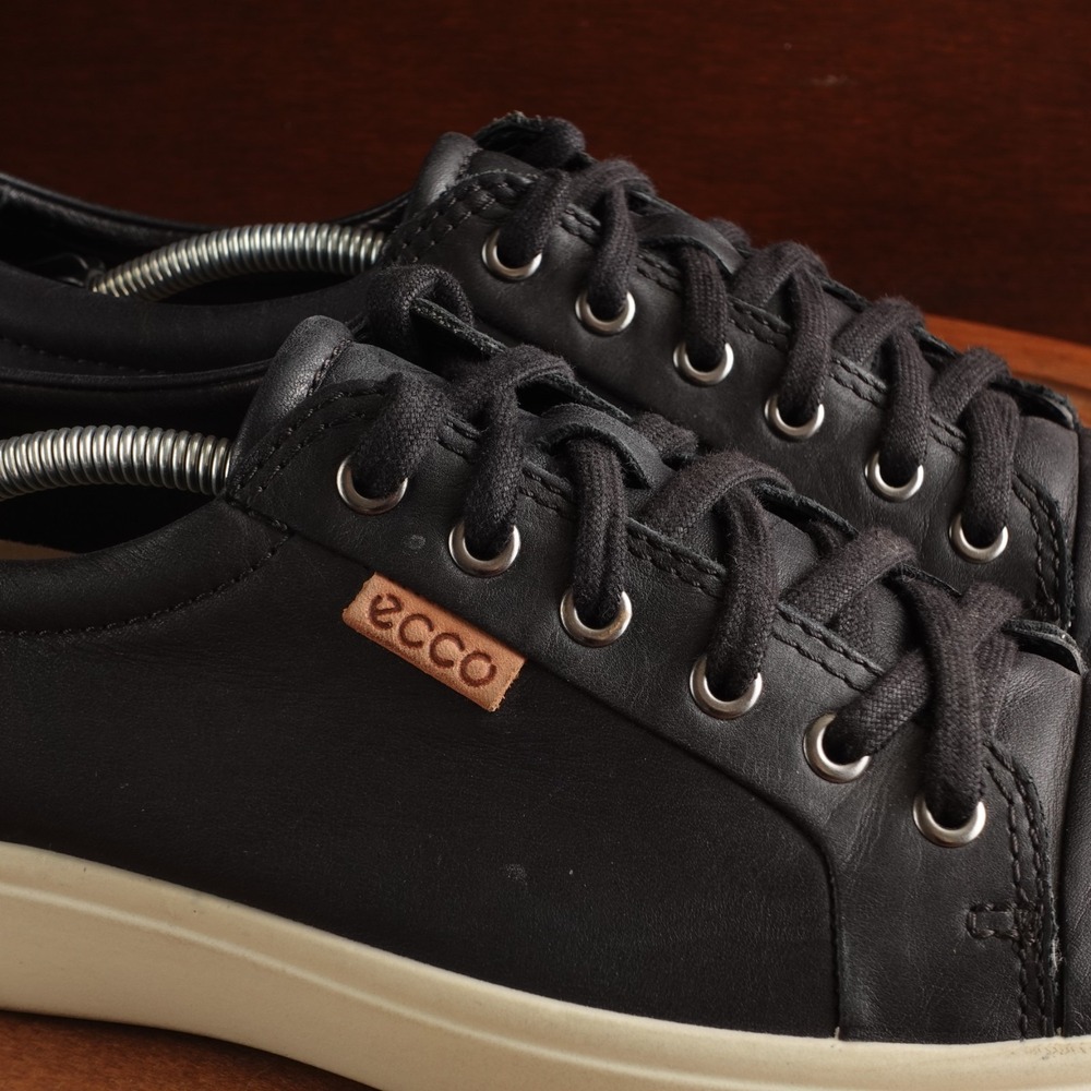 Ecco Sneakers Mens Size EU 41 US 7-7.5 BLK Soft 7 Comfort Leather Walking Shoes - Picture 6 of 16
